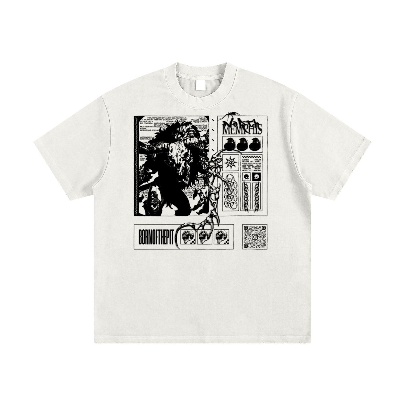 Heavyweight Vintage Washed Frayed T-Shirt