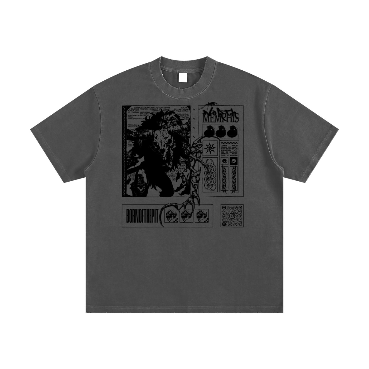 Heavyweight Vintage Washed Frayed T-Shirt