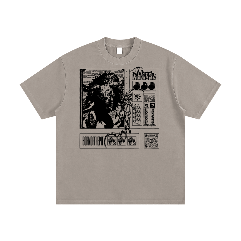 Heavyweight Vintage Washed Frayed T-Shirt