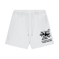Strike First Think Never Shorts ( White )